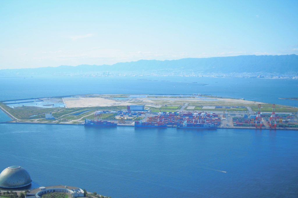 大阪市の人工島「夢洲(ゆめしま)」の写真