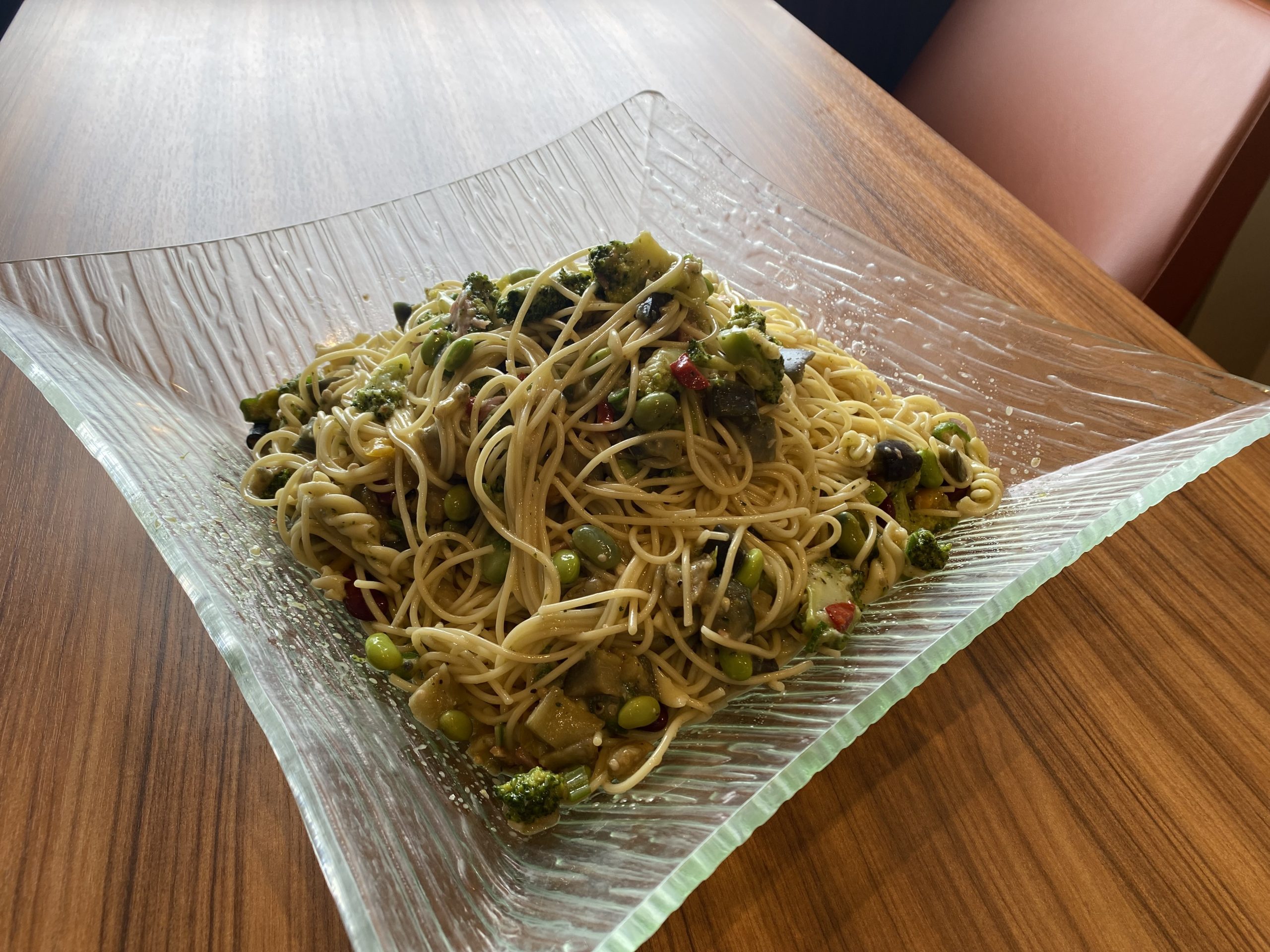 夏野菜の冷製パスタ