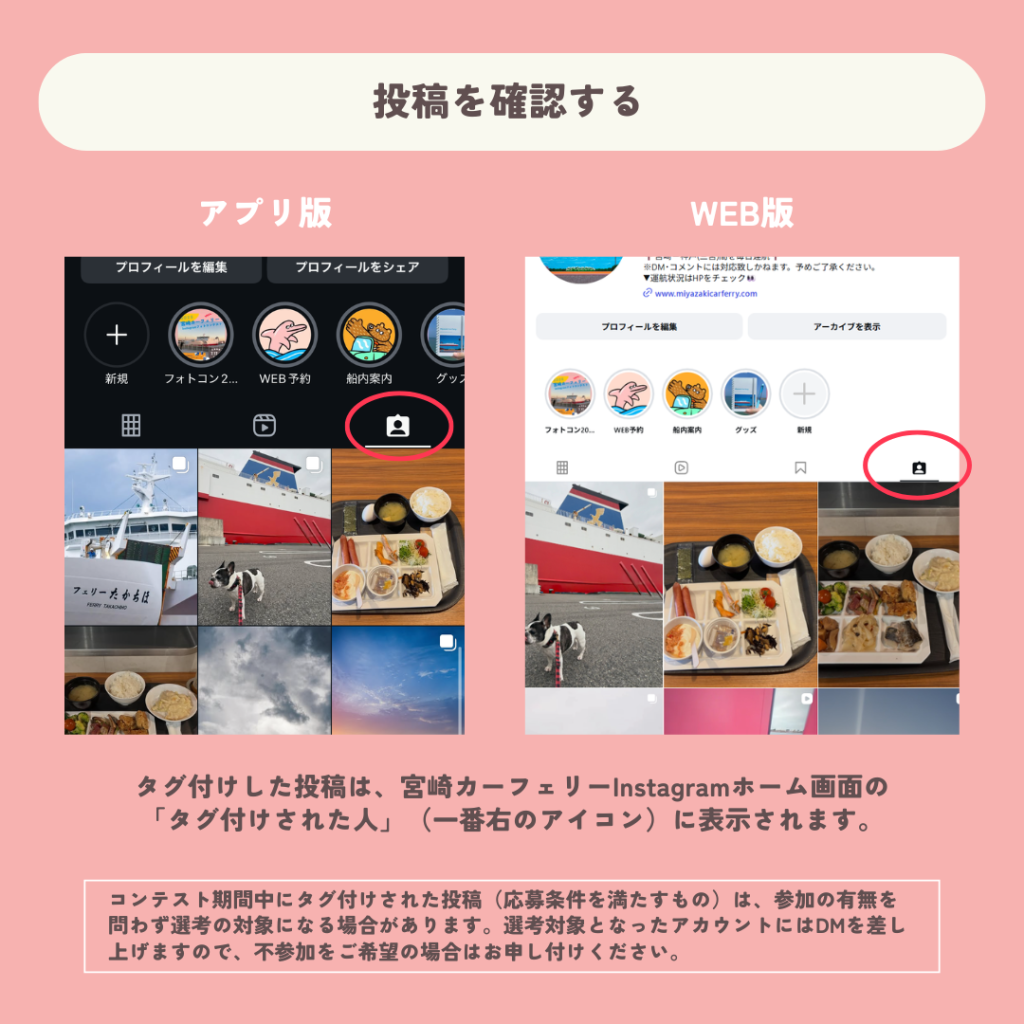 投稿を確認する